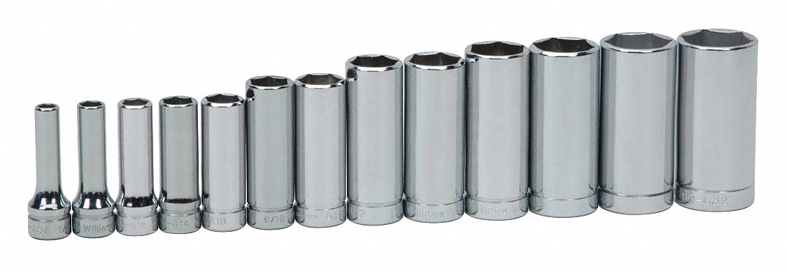 Deep Socket Set,3/8\