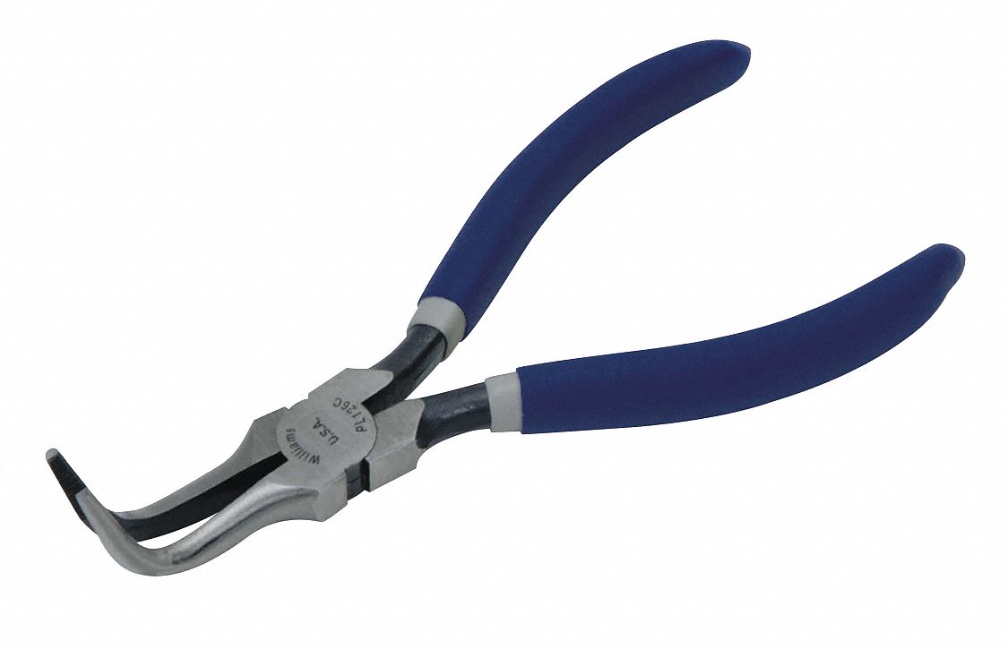 Curved Chain Nose Pliers 6-1/4