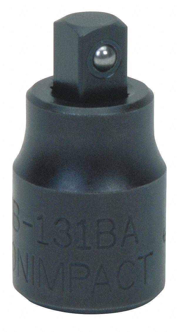Adaptor, 1/4" D, 1/4" Mx3/8" F, Blk