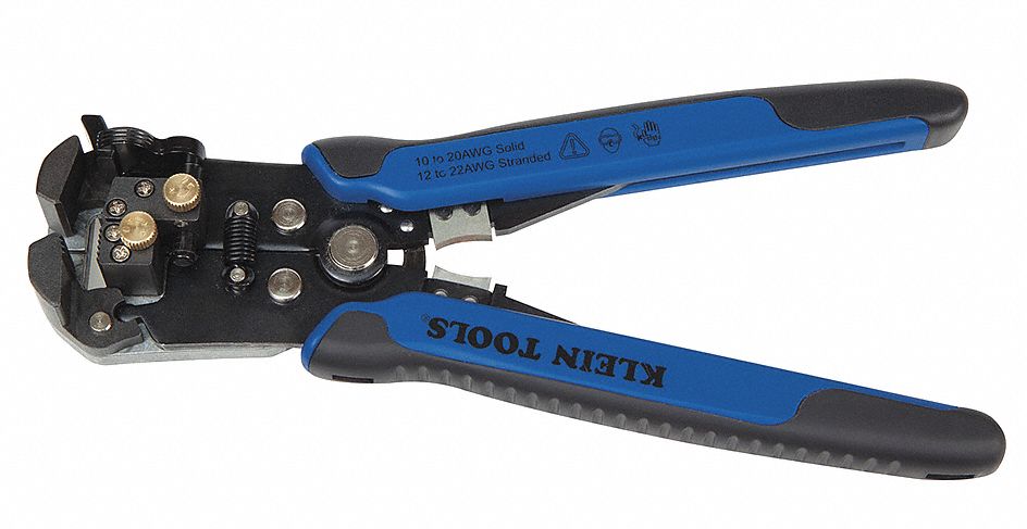 PINCE A DENUDER, AUTO, BLEU, 8 1/4 PO