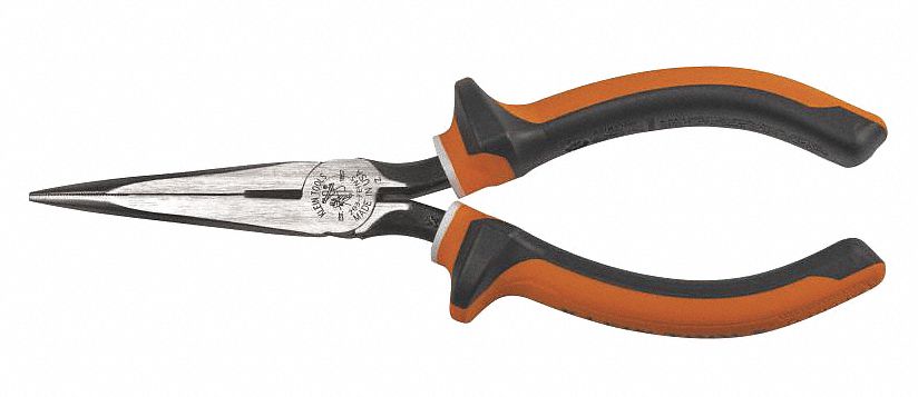 Long Nose Pliers, Side Cutting Slim, 7"