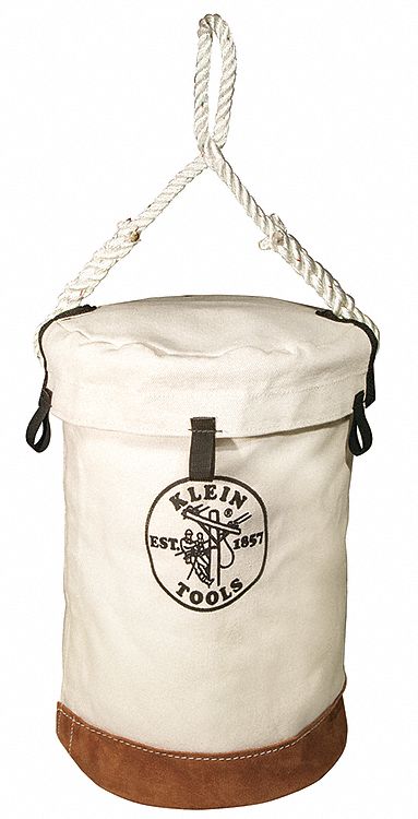 Leather Bottom Bucket with Top