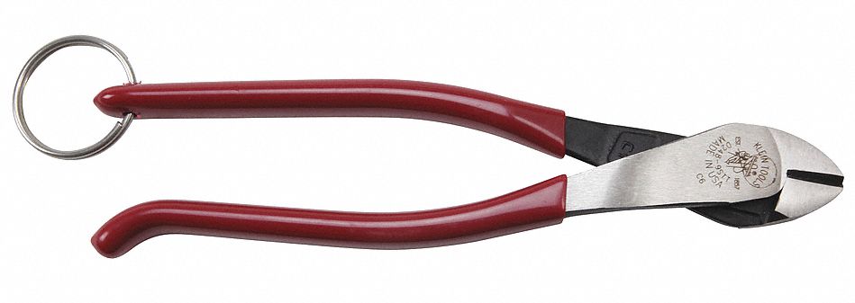 Iron Workers Plier: Flat, 9 1/8 in Overall Lg, 7/8 in Jaw Lg, 1 1/4 in Jaw Wd, 1/2 in Jaw Thick