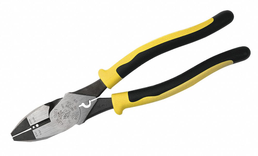 KLEIN TOOLS Side Cutters with Wire Stripper/Crimper 58UT38J2139NECRN