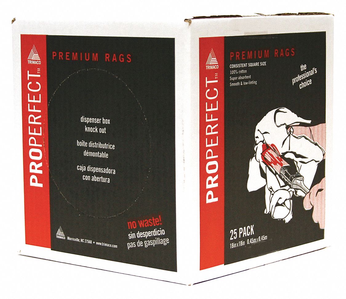 Square Premium Rags Box 18 PK25