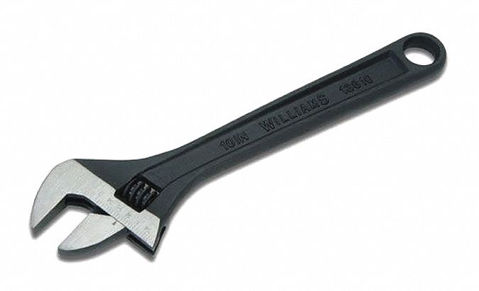 Adjustable Wrench, Black, 12"