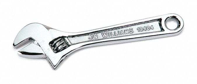 Adjustable Wrench, Chrome, 24"