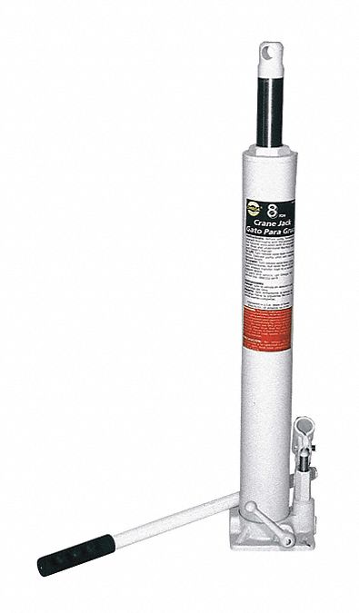 Crane Jack, 8 tons: Crane Jack, Steel, 8 ton Load Capacity, White, Hydraulic