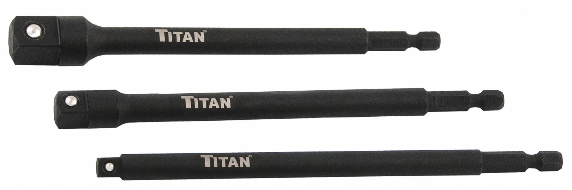 TITAN, Long Socket Adapter Set,6",3 pcs. 58ZT0712086 Grainger