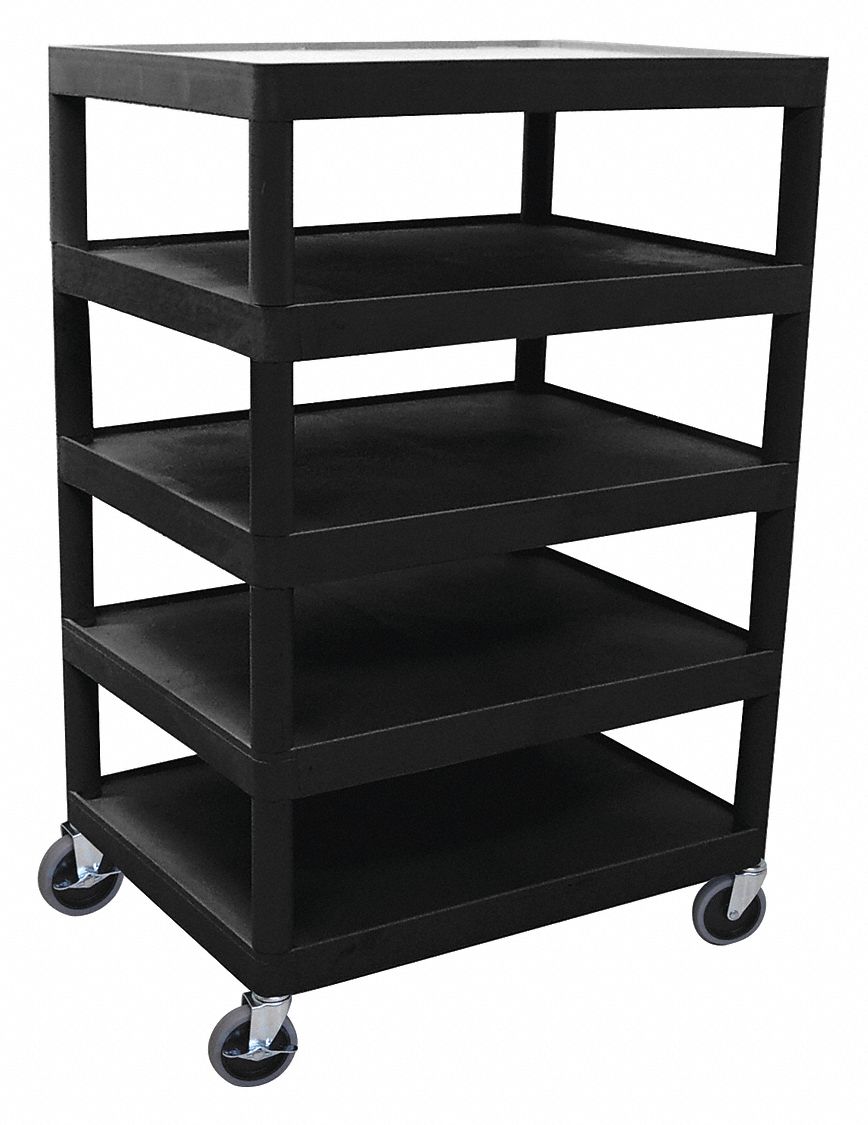 Flat Handle Utility Cart Lb Load Capacity Number Of Shelves