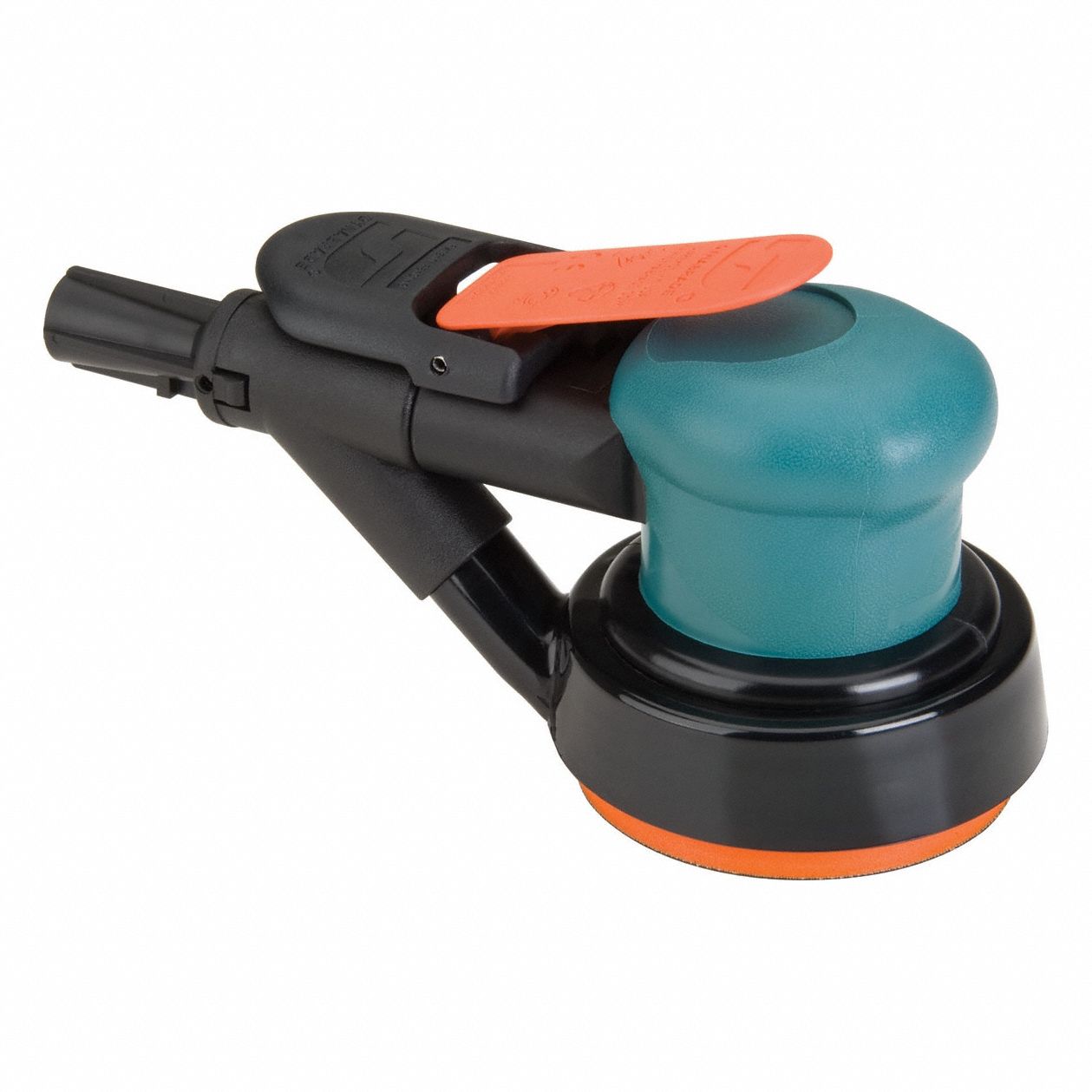 Air Orbital Sander: 3 1/2 in, Pressure Sensitive Adhesive, 3/8 in Orbit, Self-Vacuum, NPT