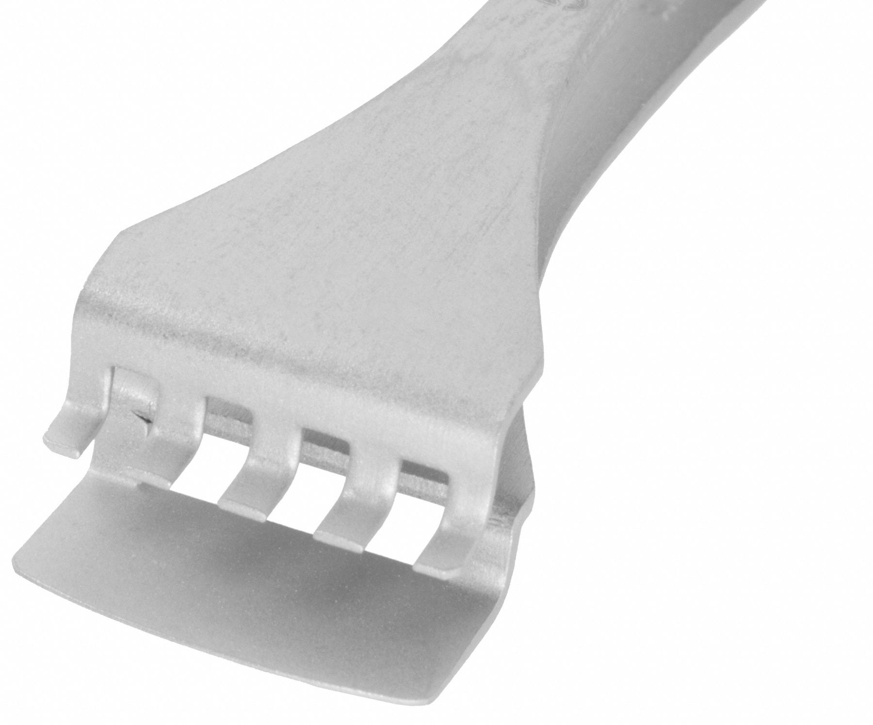 Tweezers: Stainless Steel, Flat, Straight Tip, 0.106 in Tip Thick