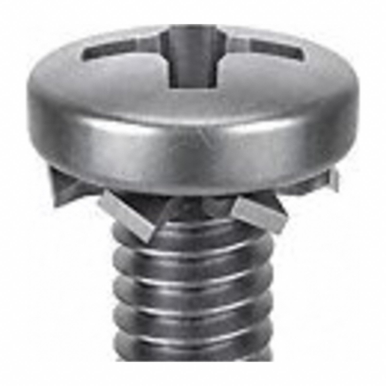 SEMS Screw: External Tooth, 1/4"-20 Thread Size, 5/8 in Lg, Stainless Steel, Passivated, Pan