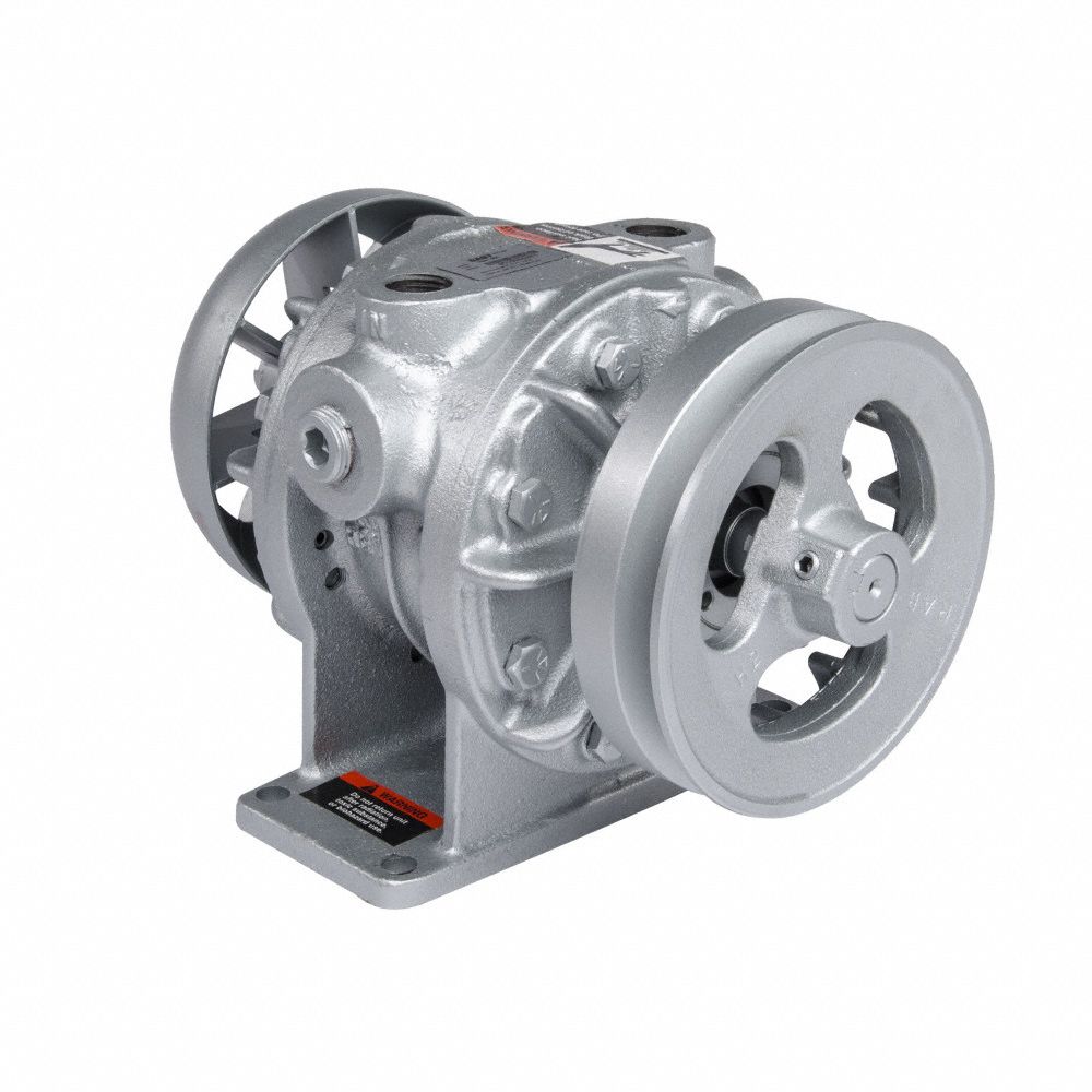 Compressor/Vacuum Pump: 0.75 hp, Motorless, 14.5 cfm, 20 in Hg Max Vacuum, 1, 725 RPM Max Speed