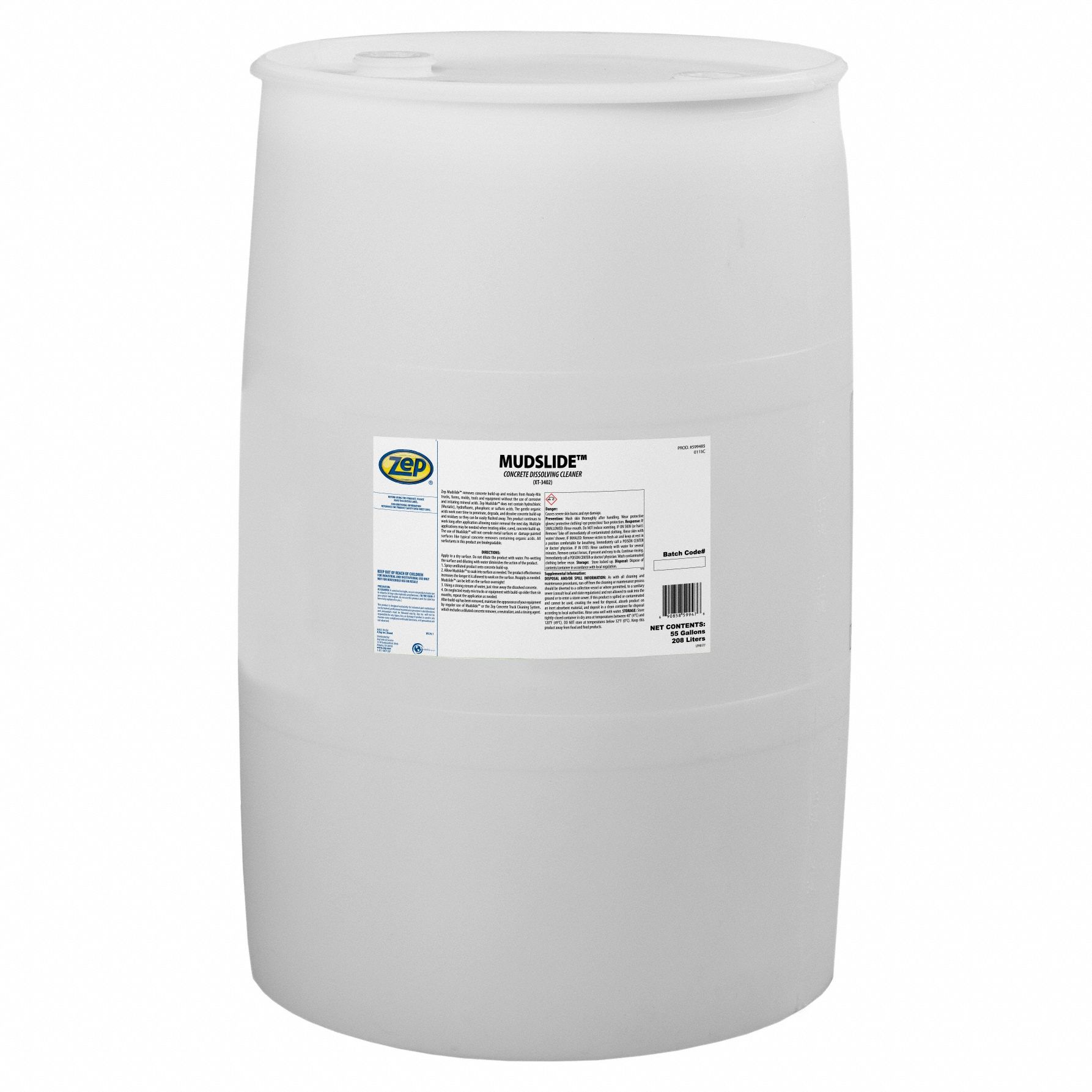 Concrete Remover: Mudslide RTU, 55 gal, Drum