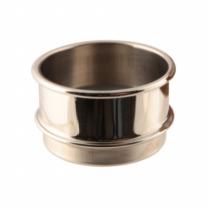 Sieve Pan: 3 in Overall Dia, Stainless Steel