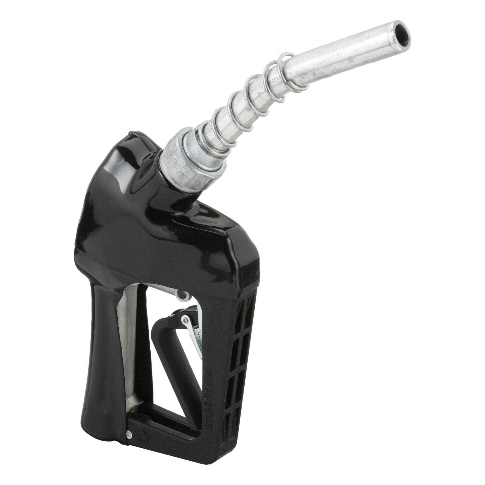 Fuel Nozzle: Non-Metered Auto Shutoff Nozzle, Auto, 3/4 in NPT, 15 gpm, Aluminum, Round, Black