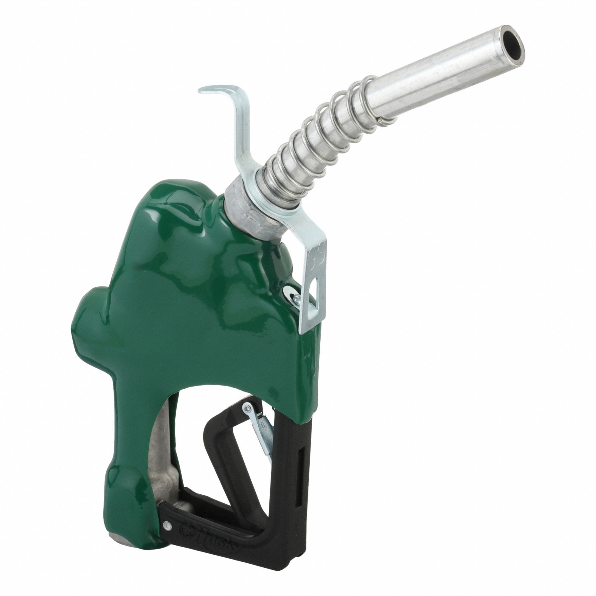 Fuel Nozzle: Non-Metered Auto Shutoff Nozzle, Auto, 1 in NPT, 25.5 gpm, Aluminum, Round, Green