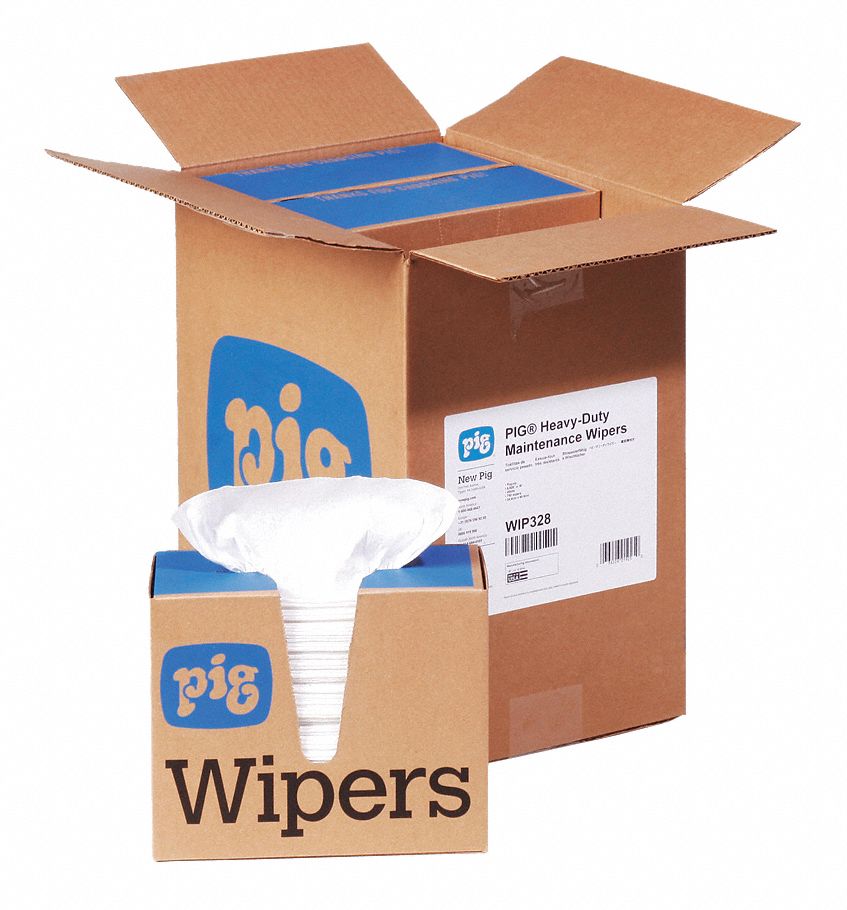 PIG, 6, PK, Heavy-Duty Maintenance Wipers - 59FC35|WIP328 - Grainger
