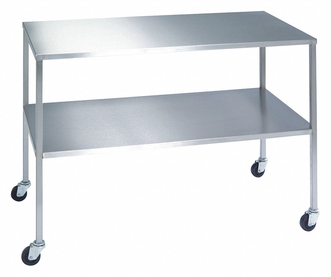 Lakeside Fixed Height Work Table Stainless Steel 16 In Depth 34 In Height 20 In Width 200 Lb Load Capacit 59gv71 8353 Grainger