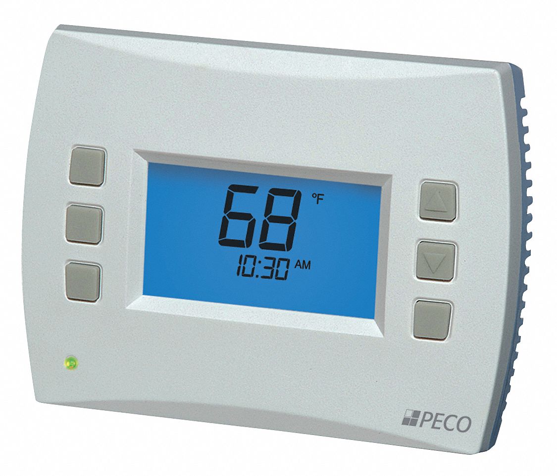 PECO, Thermostat,Programmable,2H/2C,24 VAC 59GW22T4522001 Grainger