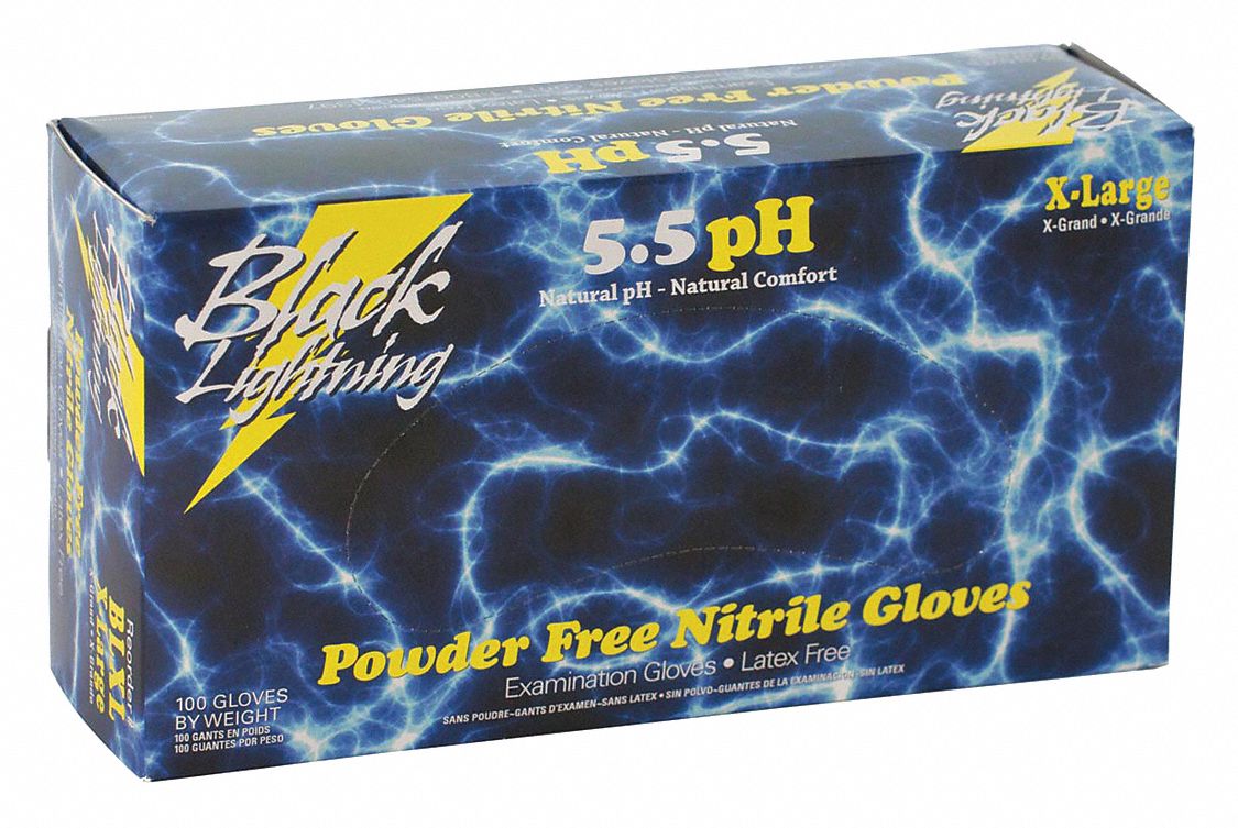 Gloves, Black, Nitrile,
