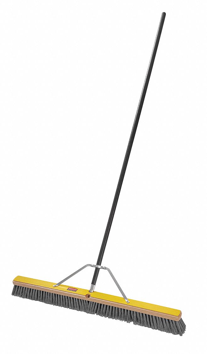 RUBBERMAID COMMERCIAL PRODUCTS Push Broom Plastic, 36 in Sweep Face
