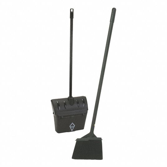 The Clean Store Plastic Lobby Broom Upright Dustpan with Broom