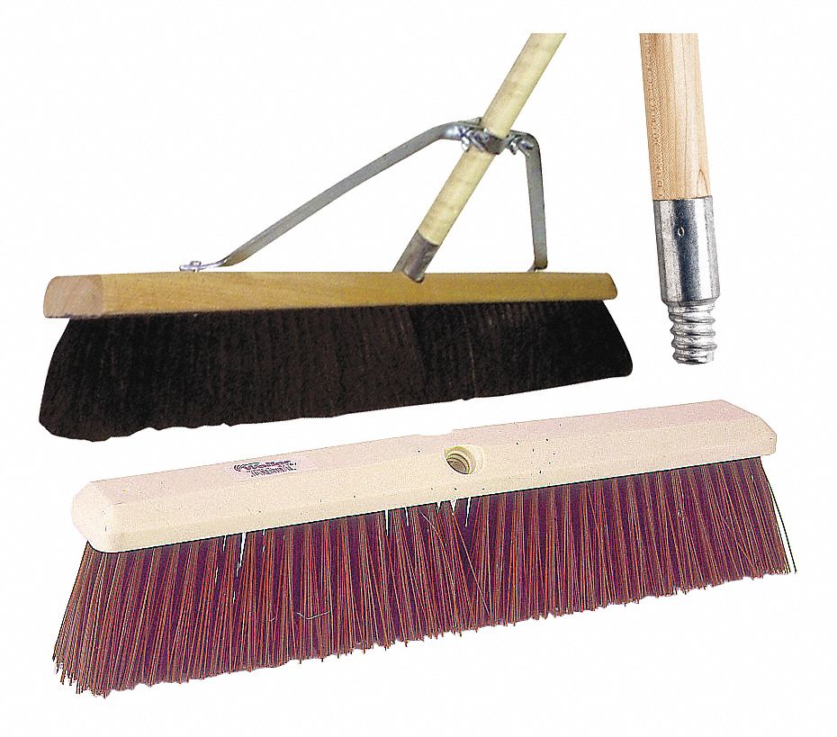 TOUGH GUY Synthetic Push Broom, 18 in Sweep Face 59JM4559JM45 Grainger