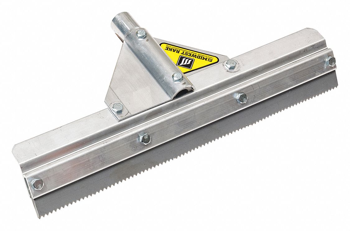 SEYMOUR MIDWEST RAKE Squeegee, 16" L, 3/16" Notch 59JM9378116 Grainger