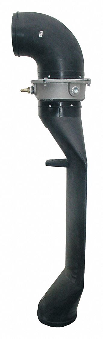 SADDLATOR VENT BLOWER, NEGATIVE, 3700 CFM, 110 PSI, 4 HP, 8 IN DIA, BLACK, PLASTIC