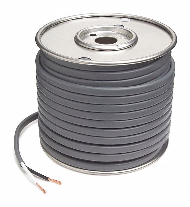 JACKETED BRAKE CABLE, BLACK/WHITE, 0.181 X 0.298 IN, 100 FT SPOOL, PVC
