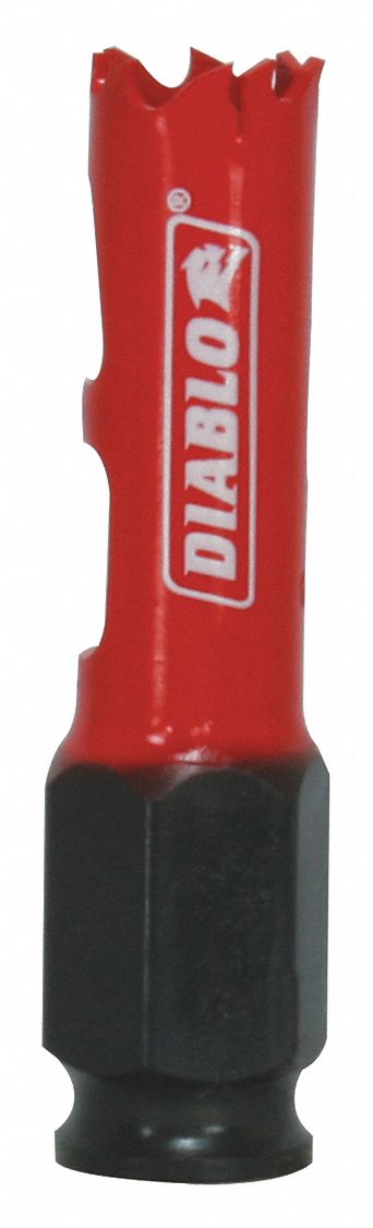 Hole Saw: 5/8 in Saw Dia., 4 Teeth per Inch, 1 5/8 in Max. Cutting Dp, Bi-Metal