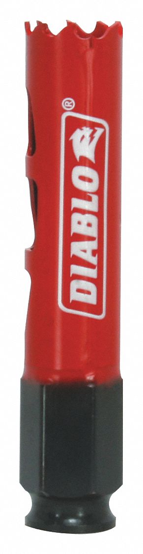 Hole Saw: 3/4 in Saw Dia., 4 Teeth per Inch, 2 3/8 in Max. Cutting Dp, Bi-Metal