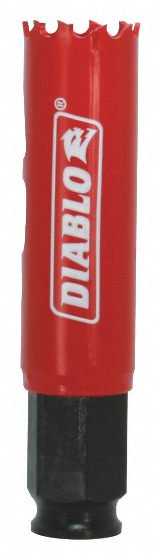 Hole Saw: 7/8 in Saw Dia., 4 Teeth per Inch, 2 3/8 in Max. Cutting Dp, Bi-Metal