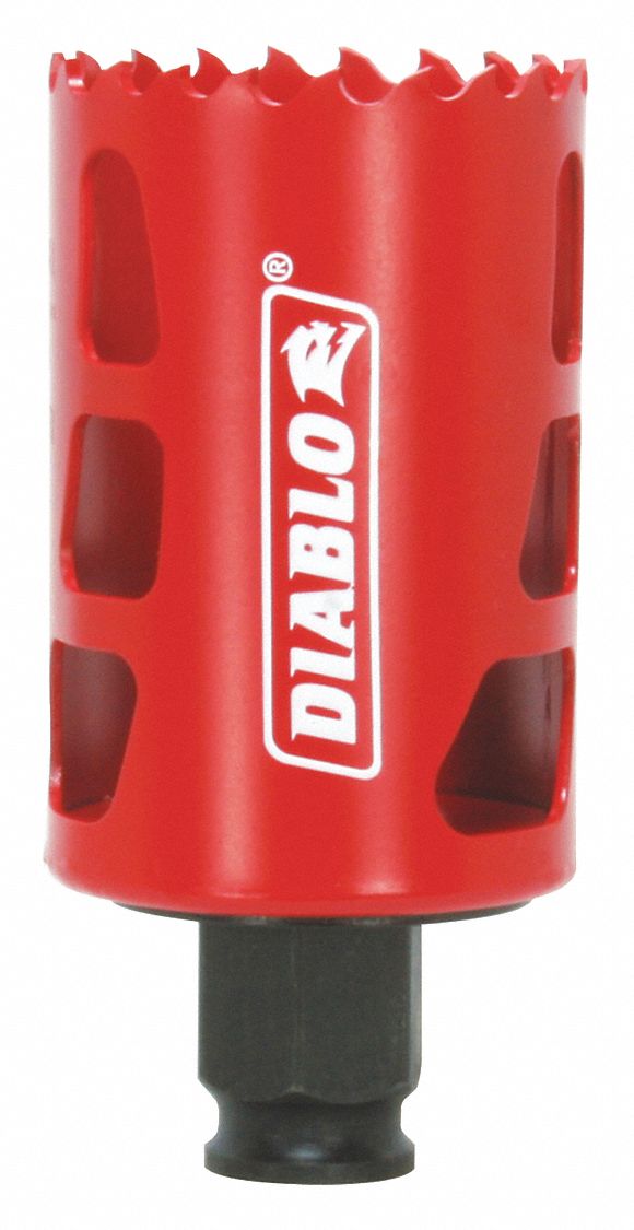 Hole Saw: 1 3/4 in Saw Dia., 4 Teeth per Inch, 2 3/8 in Max. Cutting Dp, Bi-Metal