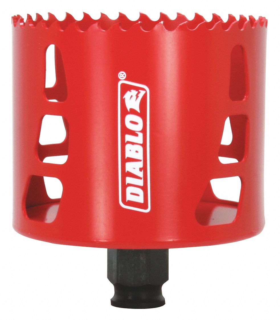 Hole Saw: 3 1/8 in Saw Dia., 4 Teeth per Inch, 2 3/8 in Max. Cutting Dp, Bi-Metal