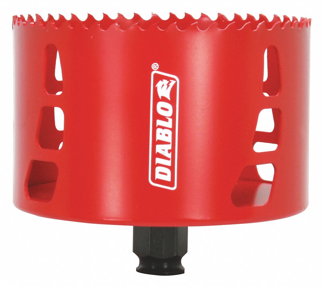 Hole Saw: 4 1/8 in Saw Dia., 4 Teeth per Inch, 2 3/8 in Max. Cutting Dp, Bi-Metal
