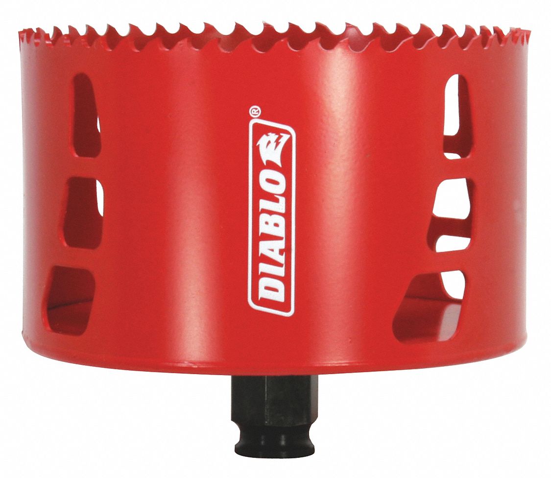Hole Saw: 4 1/4 in Saw Dia., 4 Teeth per Inch, 2 3/8 in Max. Cutting Dp, Bi-Metal