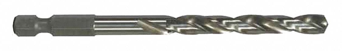 Pilot Drill Bit: Fits 9/16 in and Larger Hole Saw Dia. - Imperial, 1/4 in Pilot Bit Size