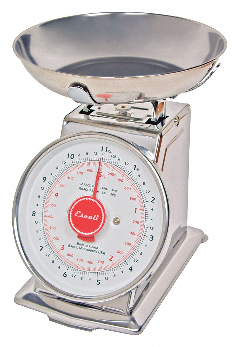 Mechanical Scale with Bowl,11 lb./5kg - Grainger