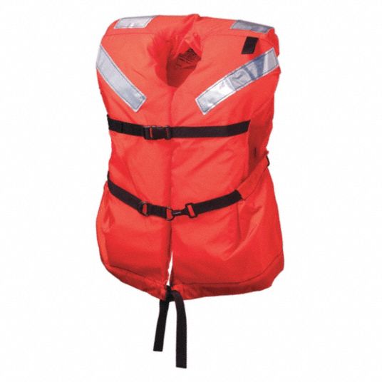 KENT SAFETY Life Jacket I, Foam, Fabric, 22 lb Buoyancy, Belt/Buckle