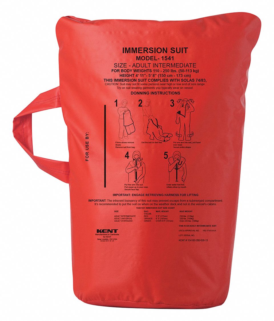 Immersion Suit Replacement Bag: Red, 154200-100-020-13