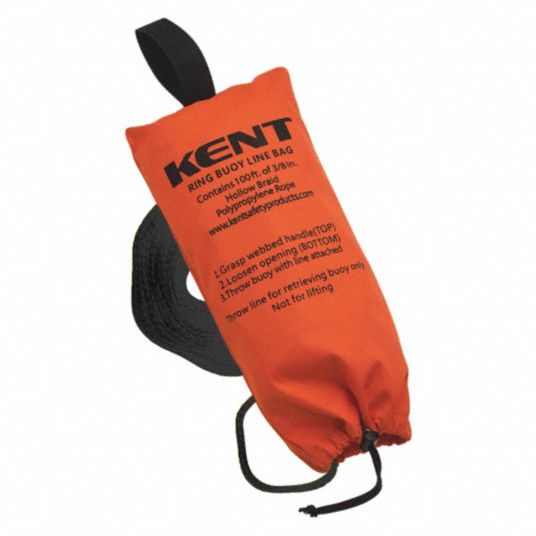 KEMP USA 30' Throw Rope With Float and Ring Buoy Holder - 10-222-30