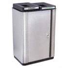 Rectangular Metal Recycling Cans & Stations