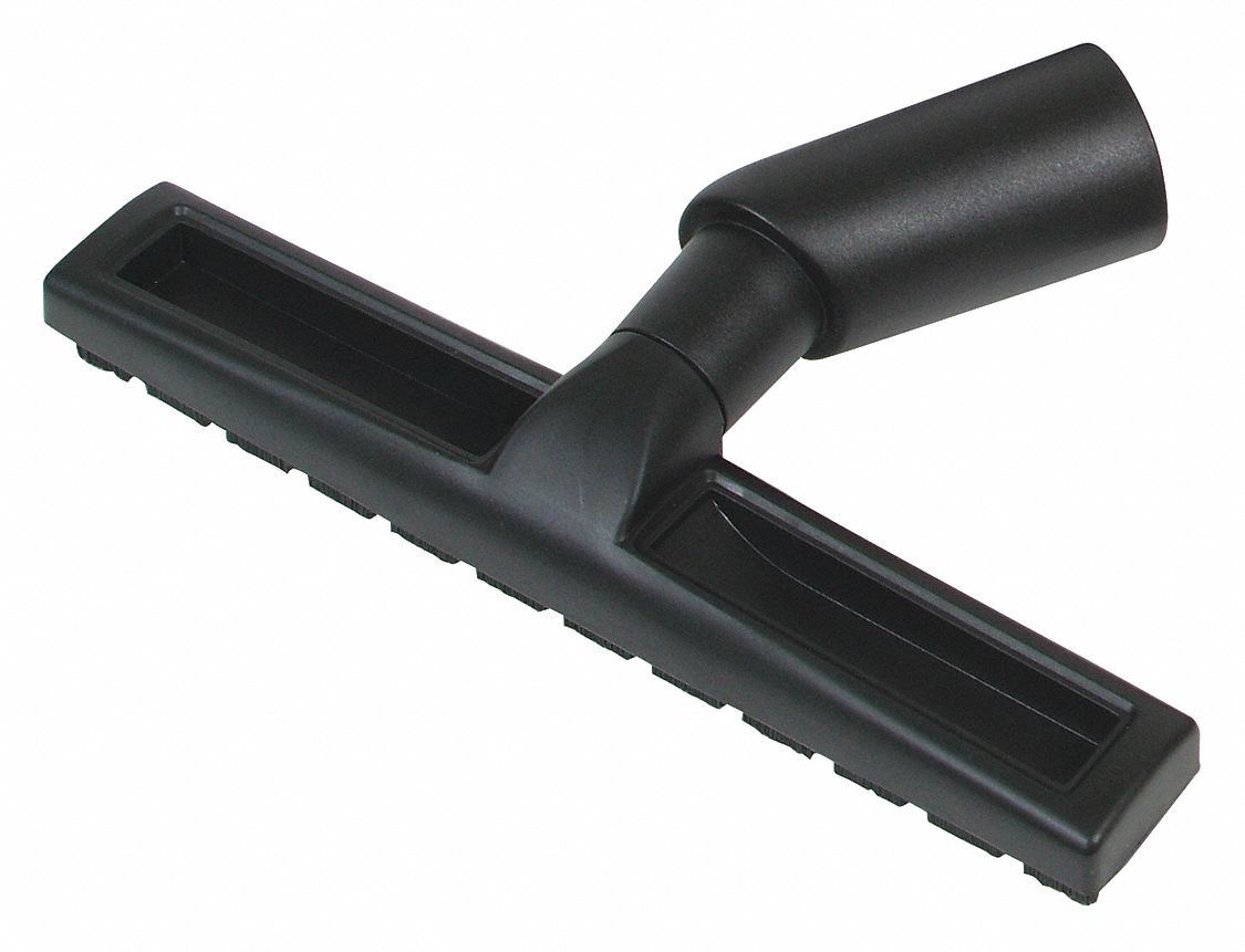 Vacuum Cleaner Nozzle: Plastic, For 2 1/4 in Hose Dia, 14 in Lg, 12 in Wd, Std