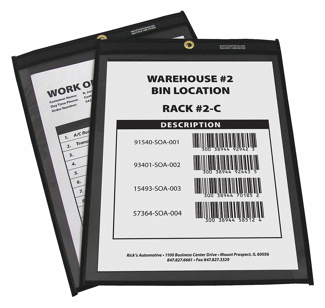 Shop Ticket Holders, 1 Side, 9 x 12", PK25