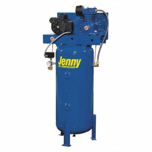 JENNY, Air Compressor,Stationary,6.2cfm,125 psi 59PF69K15A30UMV115