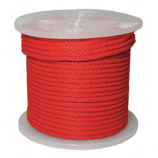 EVANS, Red, Red, Braided Rope Spool - 59PP37