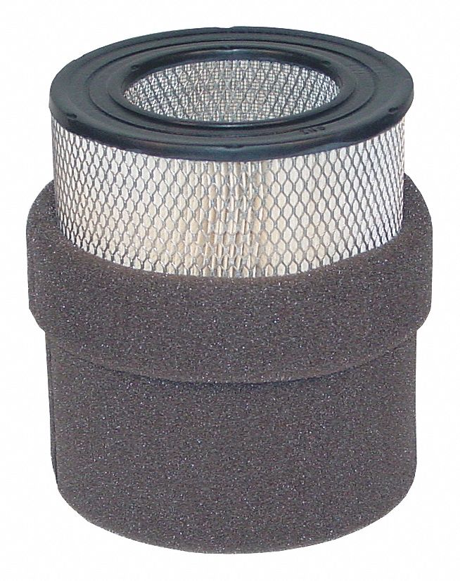 HEPA Cartridge Filter: Fiberglass, 9.38 in Overall Ht, 4 3/4 in Inside Dia, HE234P